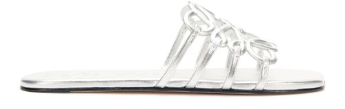 LOEWE Anagram Petal laminate lamb leather sandals