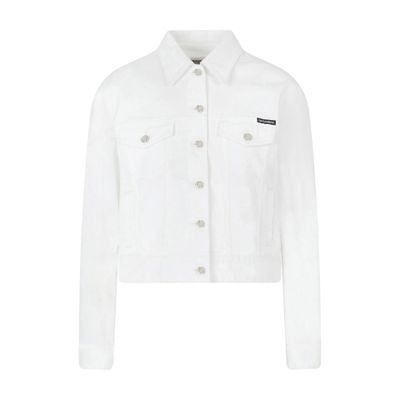 Dolce & Gabbana Logo-patch Buttoned Jacket In White
