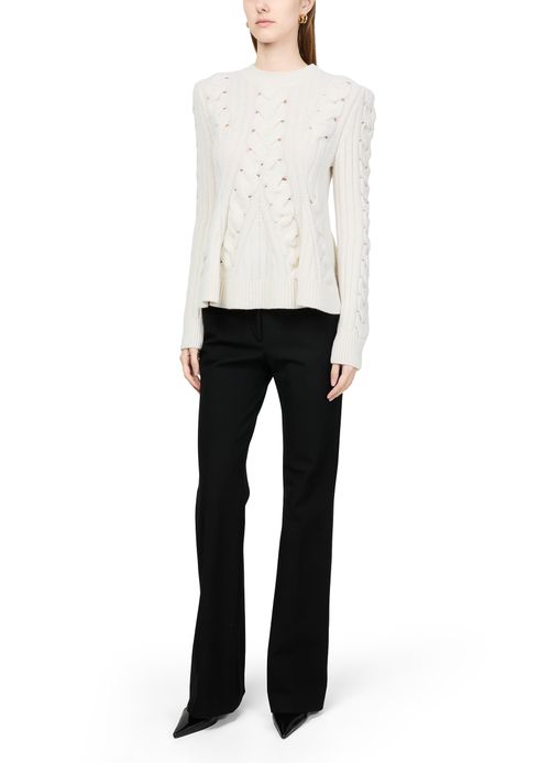 MCQUEEN Peplum cable knit jumper