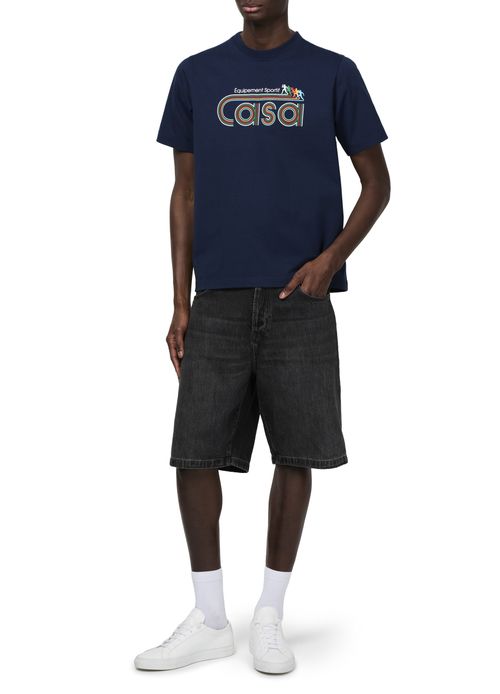 CASABLANCA Screen printed short-sleeved t-shirt