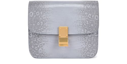 CELINE Teen classic bag in lizard natural