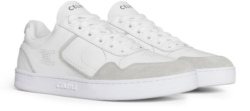 CELINE Ct-10 Celine trainer low lace-up sneakers in calfskin and suede calfskin
