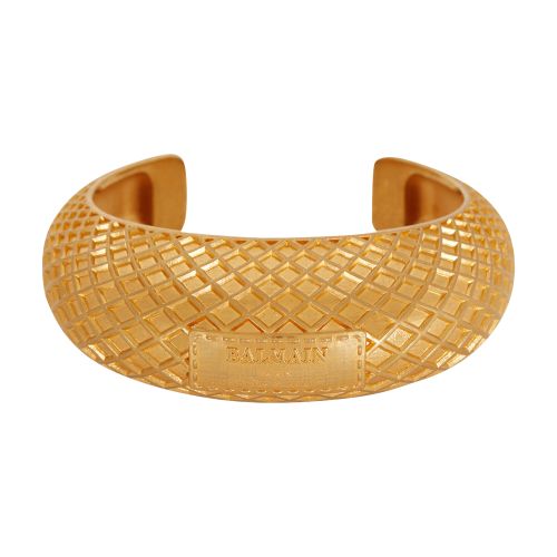 Balmain Signature Mesh Logo-engraved Bracelet In Gold