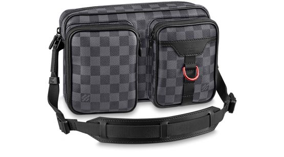 LOUIS VUITTON Louis Vuitton Damier Graphite Utility Backpack Red