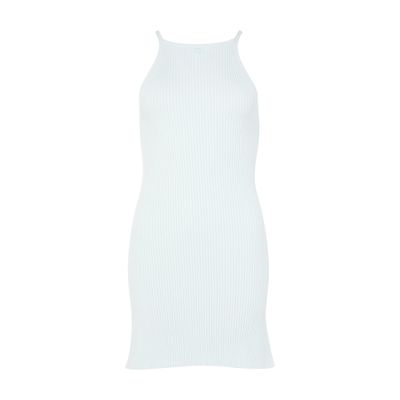 Rib knit A-Line dress
