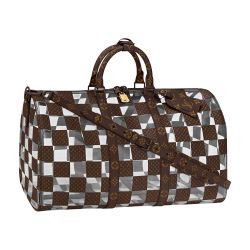 Louis Vuitton Keepall Bandouliere 50 Monogram Chess Brown/Clear in