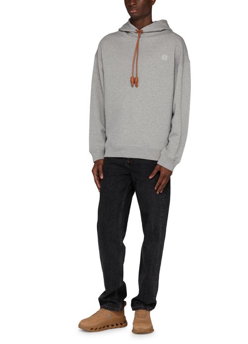 LOEWE Casual round-neck hooded cotton sweatshirt