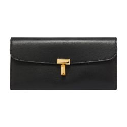 【Toteme】T-Lock ウォレット 送料関税込 T-Lock レザーウォレット レディース | TOTEME | 24S