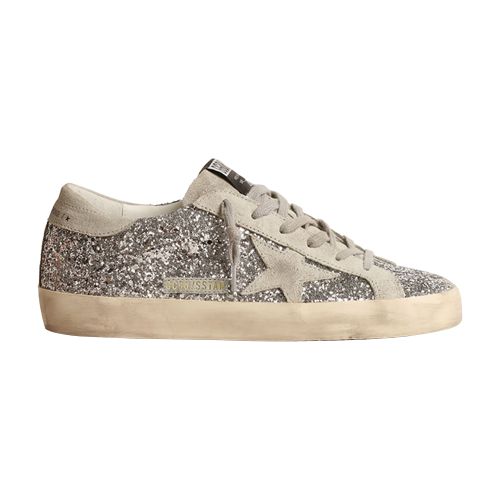 Golden Goose Super-star Sneakers In Silver_ice