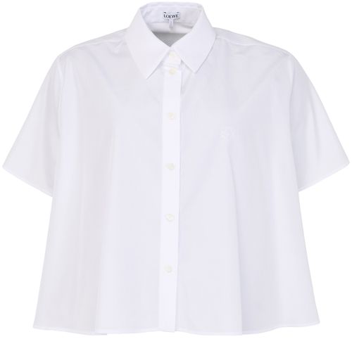 LOEWE Short sleeve trapeze shirt in cotton