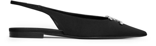 CELINE Celine Alma Triomphe flat slingback in gros-grain