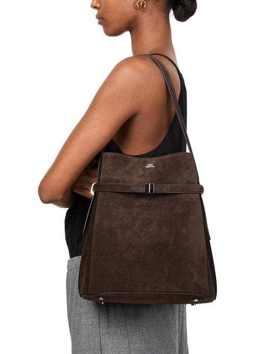 TOTEME Belted suede bucket bag