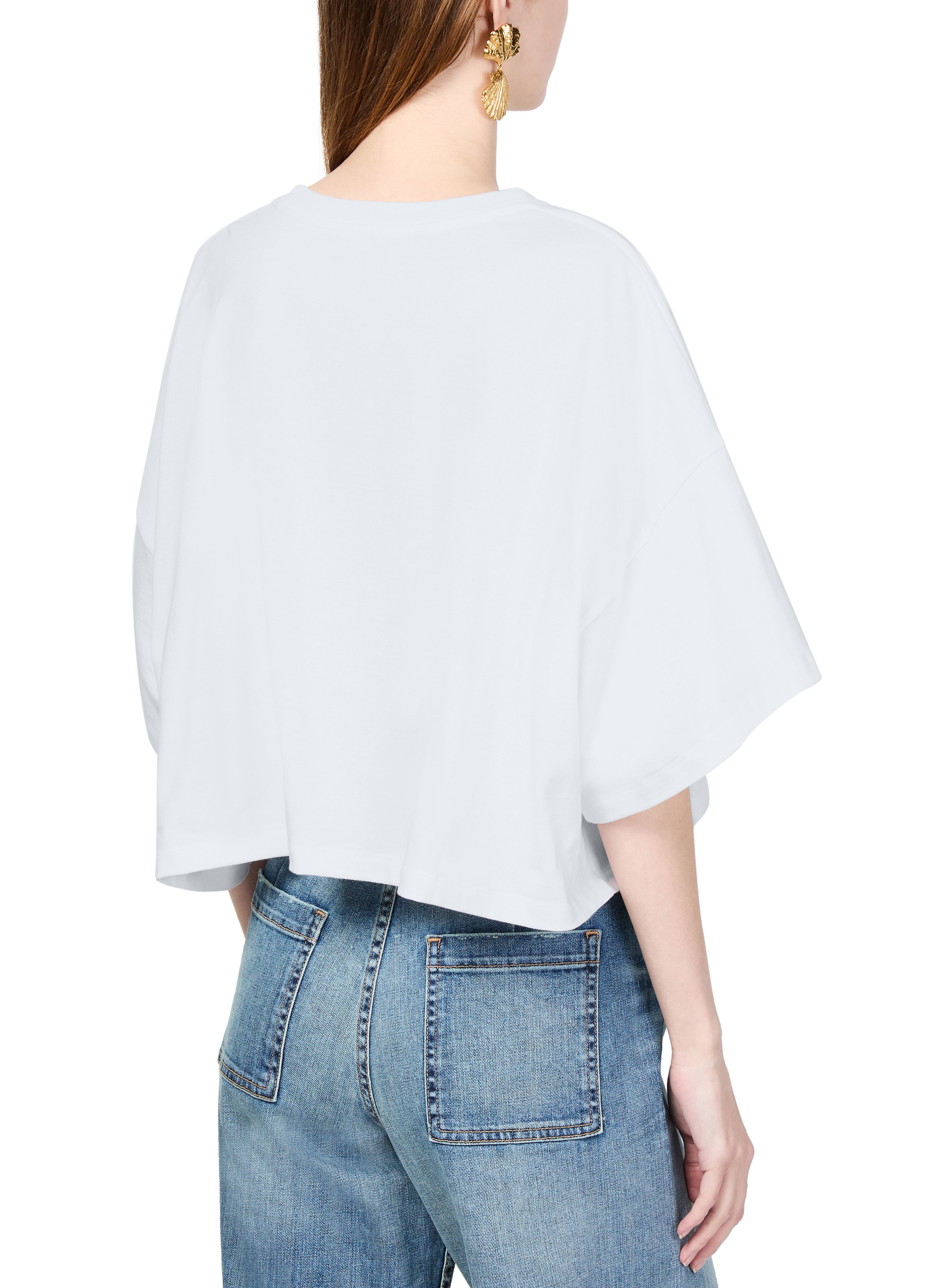 T-shirt with printed logo in cotton thumbnail 5