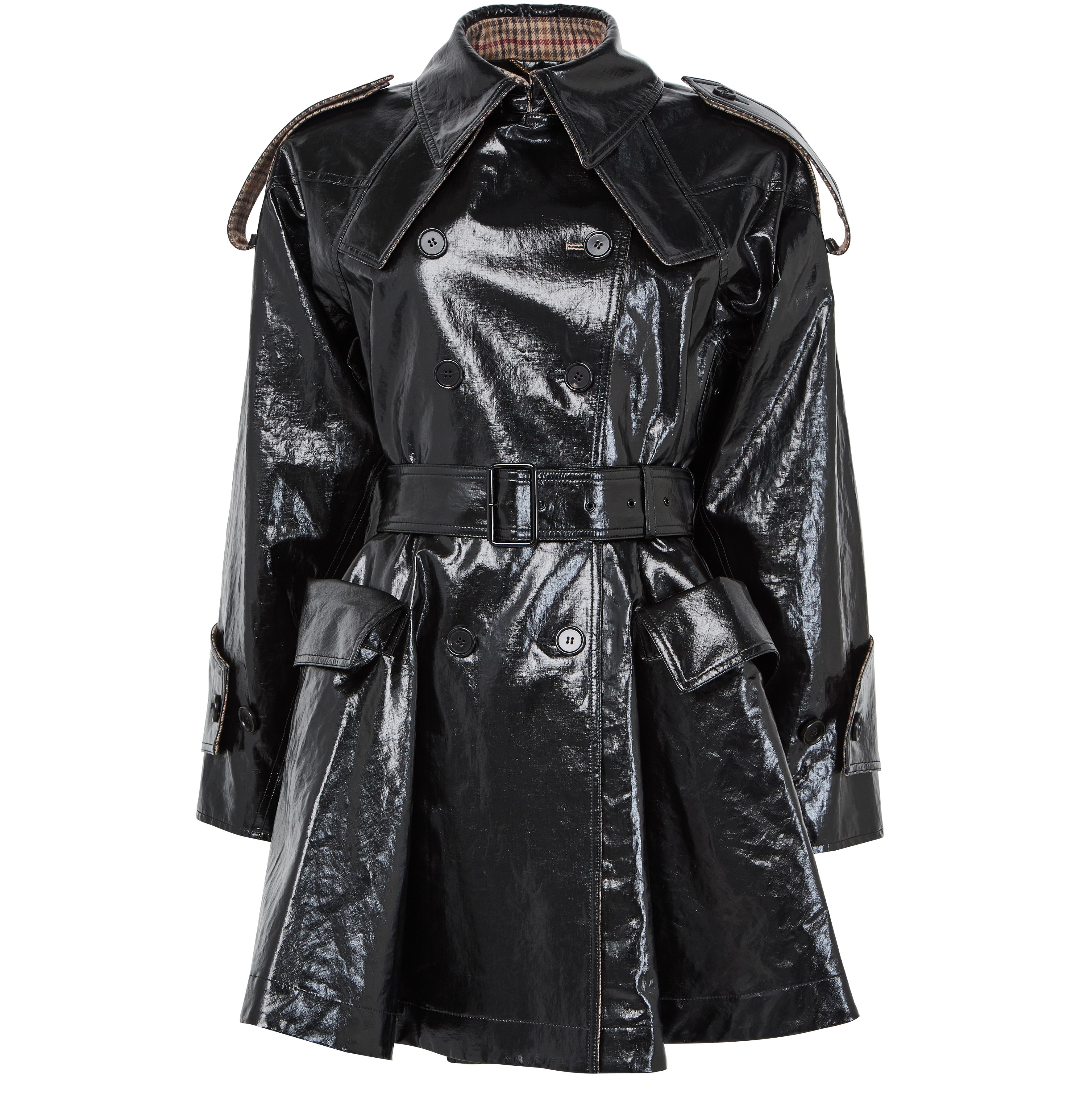 Coated linen coat