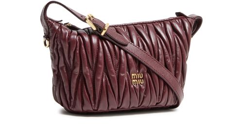 MIU MIU Pochette matelassée en cuir nappa