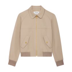 新品 CELINE Macadam Triomphe nylon blouson Women's Triomphe blouson jacket in soft lambskin | CELINE | 24S