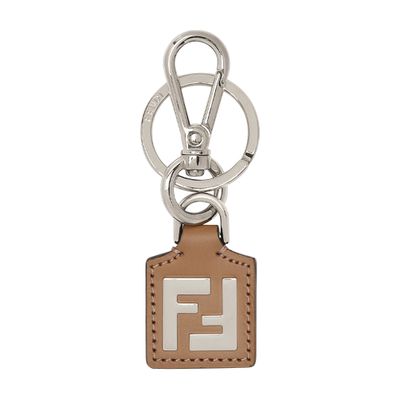 Fendi Ff Key Ring In Beige