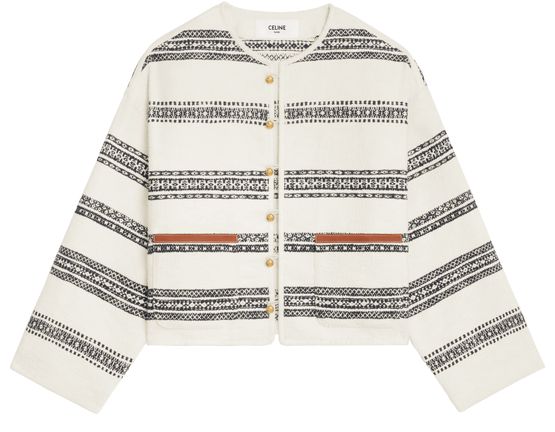 Women s Baja in striped tweed cardigan CELINE 24S