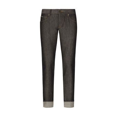 Dolce & Gabbana Regular-fit Blue Denim Jeans In Multicolor