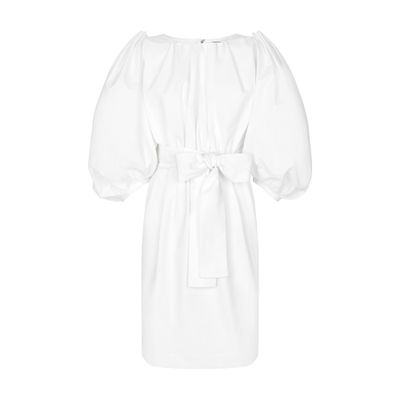 Dolce & Gabbana Puff-sleeve Cotton Dress In White