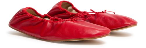 THE ROW Ballerinas aus Leder mit runder Spitze