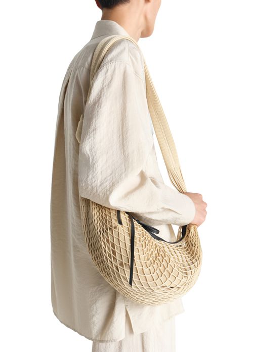 LEMAIRE Halbmond-Schultertasche aus Filz