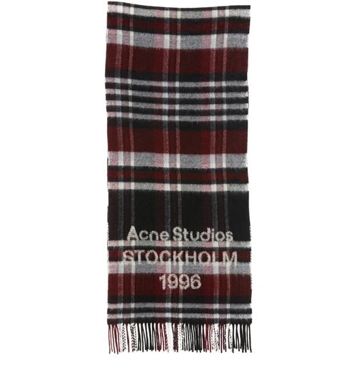 ACNE STUDIOS Check logo scarf
