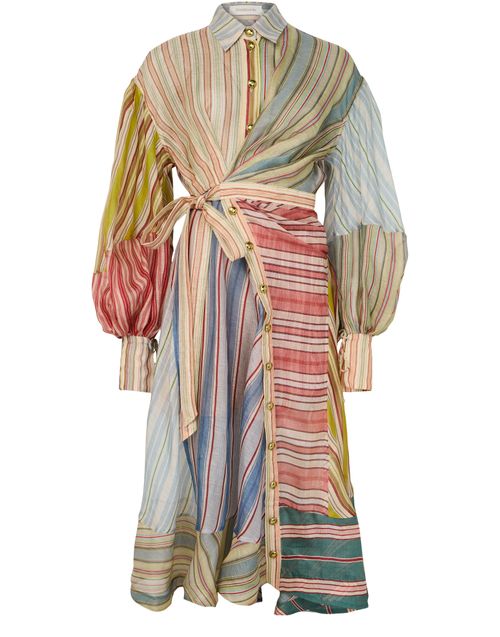 ZIMMERMANN Rebellion striped midi dress