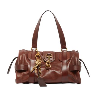 Chloé Kerala 25 Leather Top Handle Bag In Brown