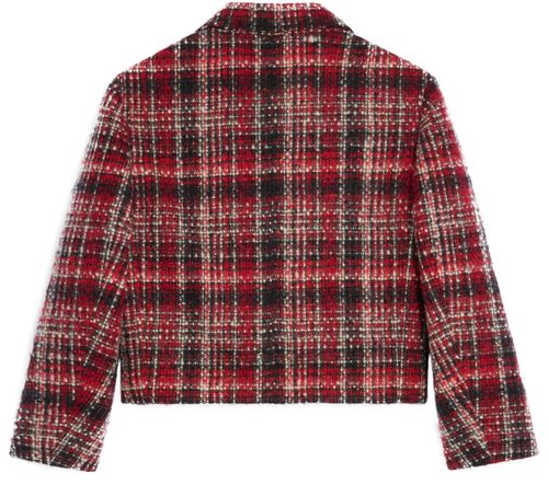 CELINE Charlotte jacket in check wool natté