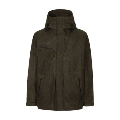 Dolce & Gabbana Lined Technical Jacket With Hood In Grey
