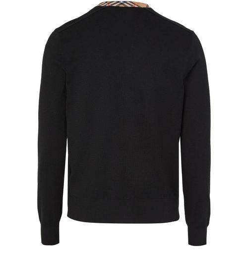 BURBERRY Check round-neck sweater