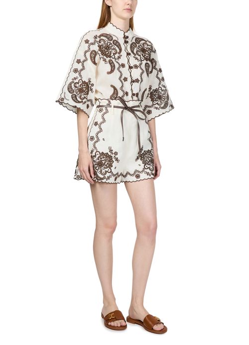 ZIMMERMANN Ascension embroidered shorts