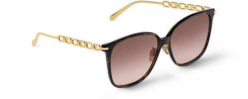 LOUIS VUITTON Lunettes de soleil carrées My LV Chain Two Classique