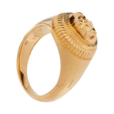 Shop Versace Medusa Biggie Ring In 3j000__gold