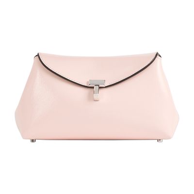 Totême Mini T-lock Naplack Leather Pouch In Pink