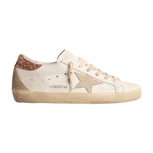 Golden Goose Women's Super-star Low Top Sneakers In White_seedpearl_peach