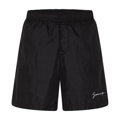 Givenchy Swim Shorts With Logo Signature In Black