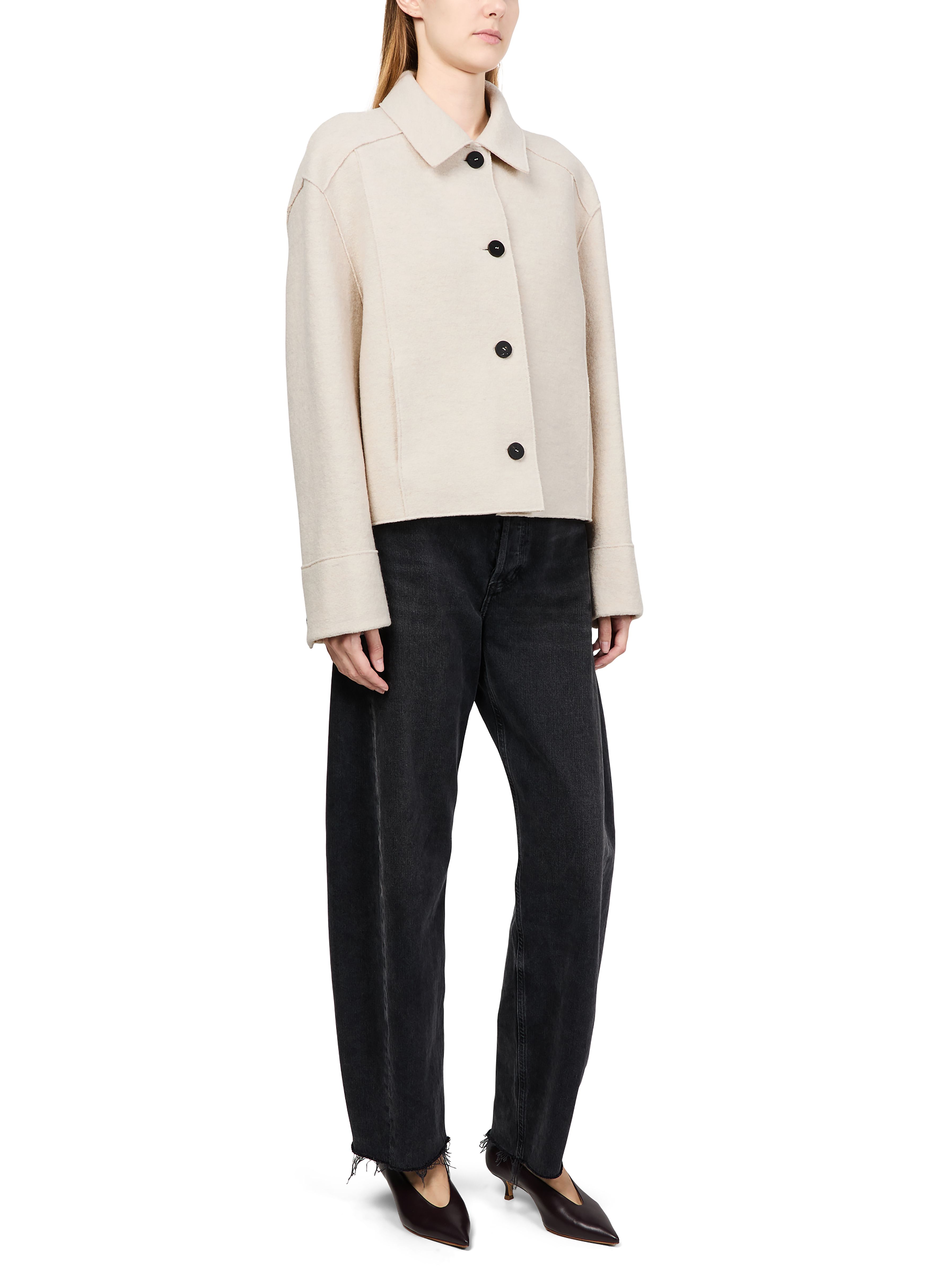 Boiled wool short jacket thumbnail 6