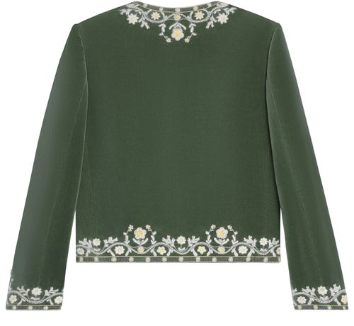CELINE Embroidered Chelsea jacket in velvet