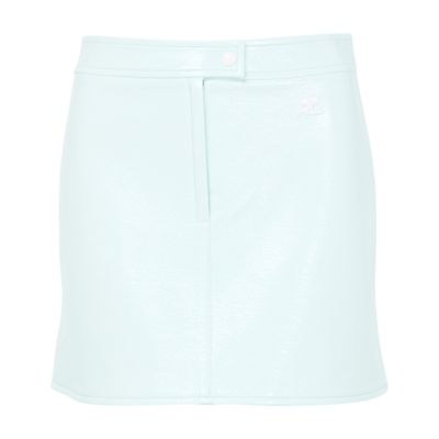 Reedition vinyl mini skirt