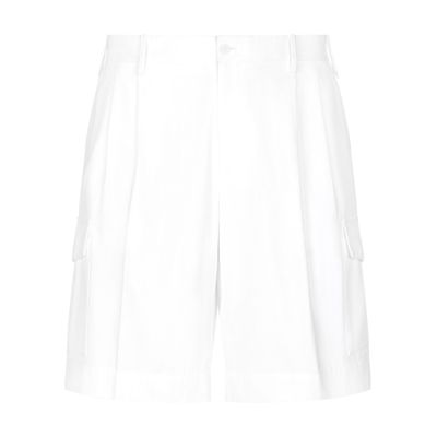 Dolce & Gabbana Gabardine Shorts With Side Pockets In White