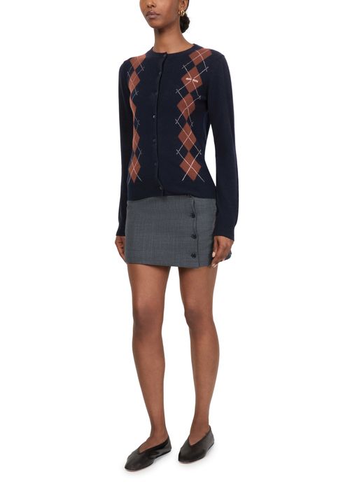 MIU MIU Argyle cashmere cardigan