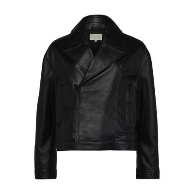 Loulou De Saison Kaipan Leather Jacket In Black