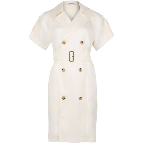 BURBERRY Cinched trench coat-style dress