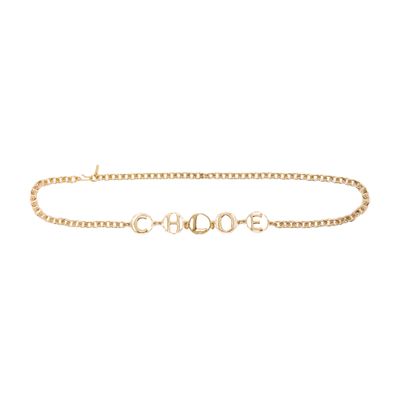 Chloé Elegant Script Belt For Women In Gold