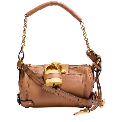 Chloé Paddington Textured-leather Shoulder Bag In Brown
