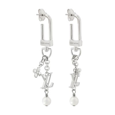 Louis Vuitton Lv Iconic Hook Earrings In Silver