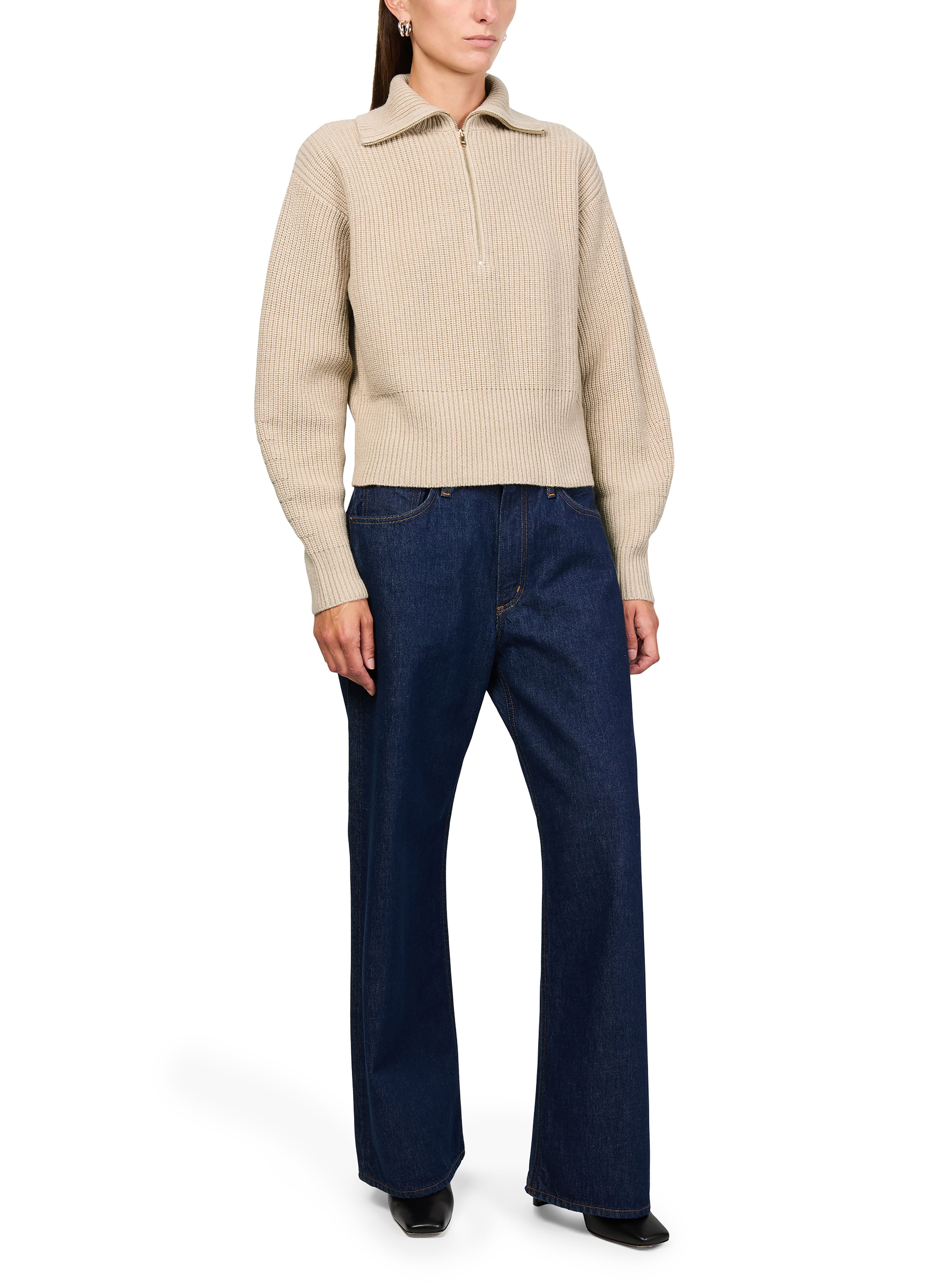 Nadar zip-neck sweater thumbnail 6