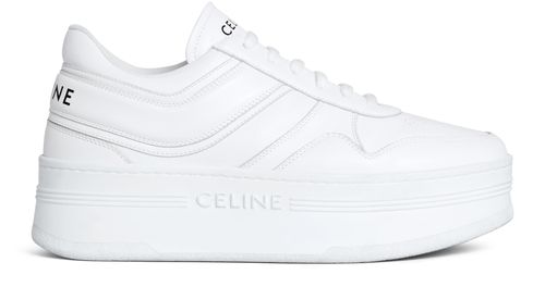 CELINE TRAINER LOW LACE-UP SNEAKER IN CALFSKIN OPTIC WHITE 36